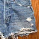 Abercrombie & Fitch Abercrombie Distressed Denim High Rise Natural Rise Short Photo 2