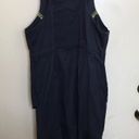 Gretchen Scott  Navy blue sleeveless dress L beaded casual resort preppy Photo 7