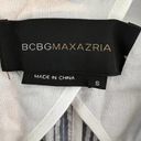 BCBGMAXAZRIA  Womens Size S Seersucker Cropped Blazer Blue White Stripe Y2K Photo 6