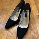 Anne Klein  Black Fabric Stiletto Pumps Shoes Size 10M Photo 0