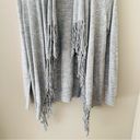 Rebecca Taylor  Open Front Fringe Cardigan Gray Sz XS Photo 10