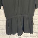 Joie  Benoite black sheer silk short sleeve romper medium Photo 3