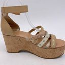 Frye  Leather/Cork Wedge Sandals Color Tan/ Brown SZ 6. NWOT Photo 4