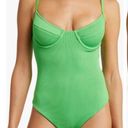 Kulani Kinis Ribbed Underwire One-Piece Swimsuit in Green Size Small Women’s Photo 6