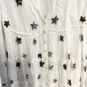 Rococo  Sand White Sequin Star Tiered Maxi Dress Photo 6