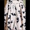 Divided Light Pink Mini Skirt w/ B&W Dove Bird Design, 4 Photo 2