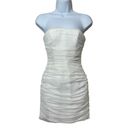 Majorelle  Ursula Strapless White Tulle Mesh Mini Dress Size XS Photo 4