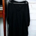 American Eagle NWOT  Women's Medium Black Lace 3/4 Sleeve Boho Lined Mini Dress Photo 0