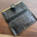 L.A.M.B. Vintage Bally Leather weave Kisslock Bifold Wallet Photo 4