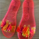 Betsey Johnson  Evviee Fuschia  Jelly Slide On womens Sandals Size 7 Photo 0