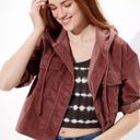 American Eagle Light Maroon Corduroy Jacket Photo 0