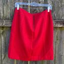 Talbots  Red Wool Blend Pencil Skirt | 4 Petite Photo 3