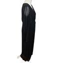 Baltic Born  Devlyn Pleated Midi Dress Black Shimmer V Neck Women’s Size L New Photo 7