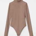 Girlfriend Collective Fog Heather Vivien Mock Neck Bodysuit Extra Large NWT Photo 0