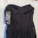 Sequin Hearts  Strapless Embroidered Black Dress Junior 5 Photo 4