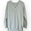 Nine West NWT  Women’s V Neck Tunic Sweater Light Blue Gold Shimmer Size Medium Photo 1