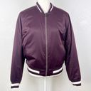 American Eagle Jacket Womens Large Maroon Red Full Zip Bomber Coat Ladies Photo 1