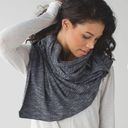 Lululemon , Vinyasa Scarf Coco Pique Black White Customizable Snap Knit Wrap Photo 0