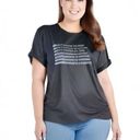 Ava & Viv  Black White Graphic Writing Women's T-Shirt Plus Size X Photo 0