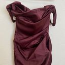 House Of CB  'Rhoda' Raisin Off Shoulder Corset Dress wine  /Size S NWOT Photo 6