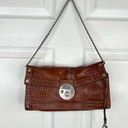 MICHAEL Michael Kors Brown Crocodile Embossed Shoulder Bag Chain Strap Purse Photo 1