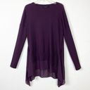 ALLSAINTS  Purple Libby Crewneck 100% Merino Wool Long Sleeve Tunic Sweater Sz S Photo 0