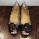 Tahari  Women’s Snake Print Square Toe Buckle Detail Flats Size 7 NEW Photo 1