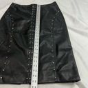 Worthington  Black Faux Leather Silver Stud Detail Skirt Photo 3