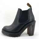 Dr. Martens Hurston Black Leather Chunky Heeled Chelsea Boots Ankle Boots Size 7 Photo 1