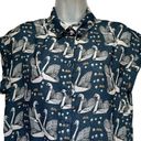 Paper Crane namaste greece button up short sleeve oragami  blouse Size S Photo 1