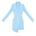 Pretty Little Thing Light Blue Blazer Dress Photo 1