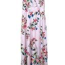 Lush Clothing LUSH Maxi Dress Women Large Pink Floral Surplice V-Neck Sleeveless Summer Spring Photo 0