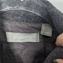 Liz Claiborne  Gray Short Wool Blend Jacket Toggle Wood Buttons Size Large Photo 2