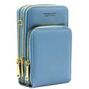 Forever Young  Blue All around Zipper Crossbody Wallet  NEW Photo 1