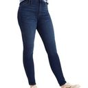 We The Free FREE PEOPLE  High Rise Skinny Button Fly Jeans Dark Wash Whiskered 29 Photo 0