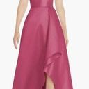 Alfred Sung  Tea Rose Pink Strapless High Low Satin Twill Formal Gown Size 6 NWT Photo 0