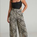 Showpo NWT  Meshia Wide Leg Trouser in Beige Zebra Photo 5