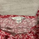 American Eagle Red Floral Long Sleeve Square Neck Self Tie mini dress Photo 3