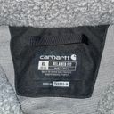 Carhartt  Vest Women XL 16-18 Gray Fleece Snap Front Vest Relaxed Drop Tail Photo 1