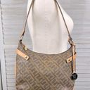 Ellen Tracy  Hobo Shoulder Bag Signature Logo Chocolate Brown Photo 0