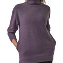 Athleta  Balance Cinch Purple Sweatshirt Long Sleeve Turtleneck Women’s Sz Small Photo 0