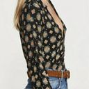 Free People Sydneys Party Top XS Medallion Printed Deep V Revolve Black Trendy Photo 15