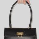 Salvatore Ferragamo  Trifolio Swing Leather Shoulder Bag in Black, Like New Photo 0