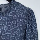 Tommy Hilfiger  chambray style heart print blouse size medium Photo 3