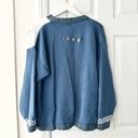 Quacker Factory  Vintage Blue Cottage Grandma Knit Heart Angels Miracles Cardigan Photo 7