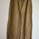 Madewell  Linen-Blend Huston Pull-On Crop Pants Tan Size M Flowy Beach Popover Photo 1