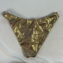 Good American NWT  Size 4 / XL Mink Gold Reversible Metallic Better Bikini Bottom Photo 7