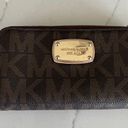 Michael Kors Brown Zip Around Wallet Photo 0