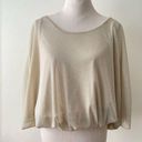 Arden B  Sparkly Blouse Slouchy Top batwing Gold Metallic Nude size S Photo 3