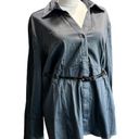 Dress Barn  button front belted tunic blue women's XL Photo 0